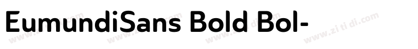 EumundiSans Bold Bol字体转换